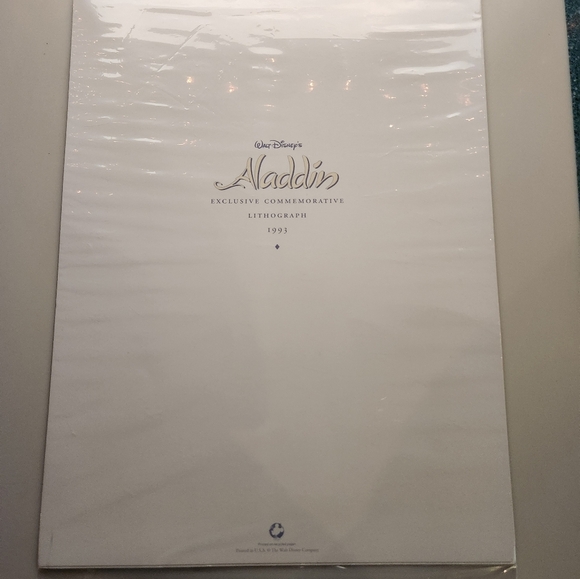 Lithograph disney Aladdin and Jasmine 1993 - Picture 4 of 4